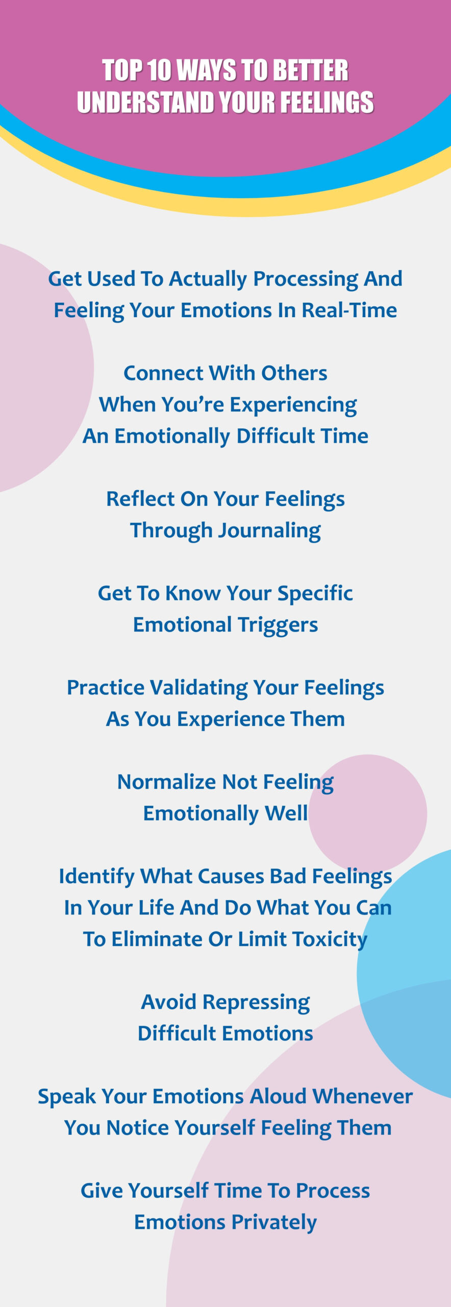 Ways to better understand your feelings.